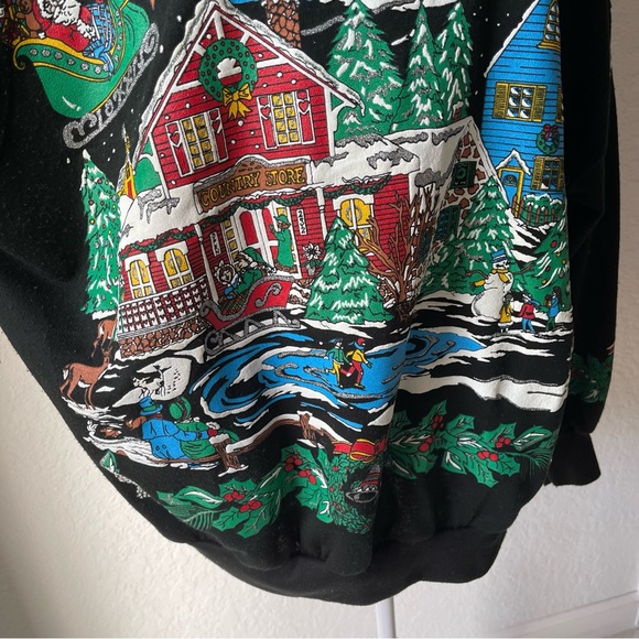 Holiday time vintage ugly printed Christmas sweatshirt - Picture 4 of 10